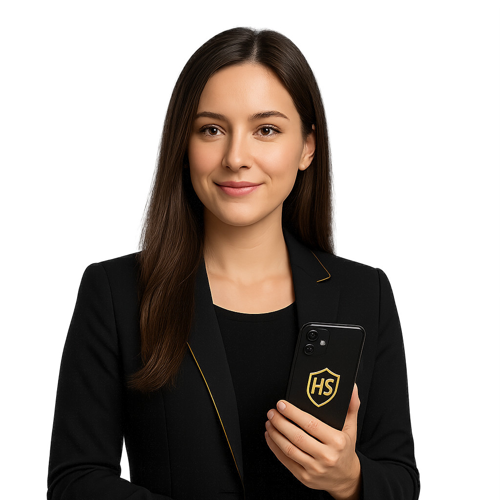 Specjalistka SEO z HeroSEO trzymająca telefon i kontaktująca się z klientem