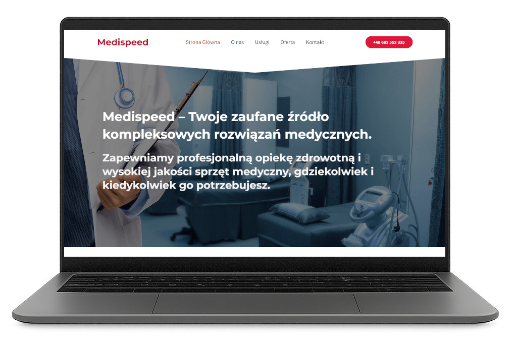 Realizacja strony MediSpeed – przewozy VIP, Przemyśl