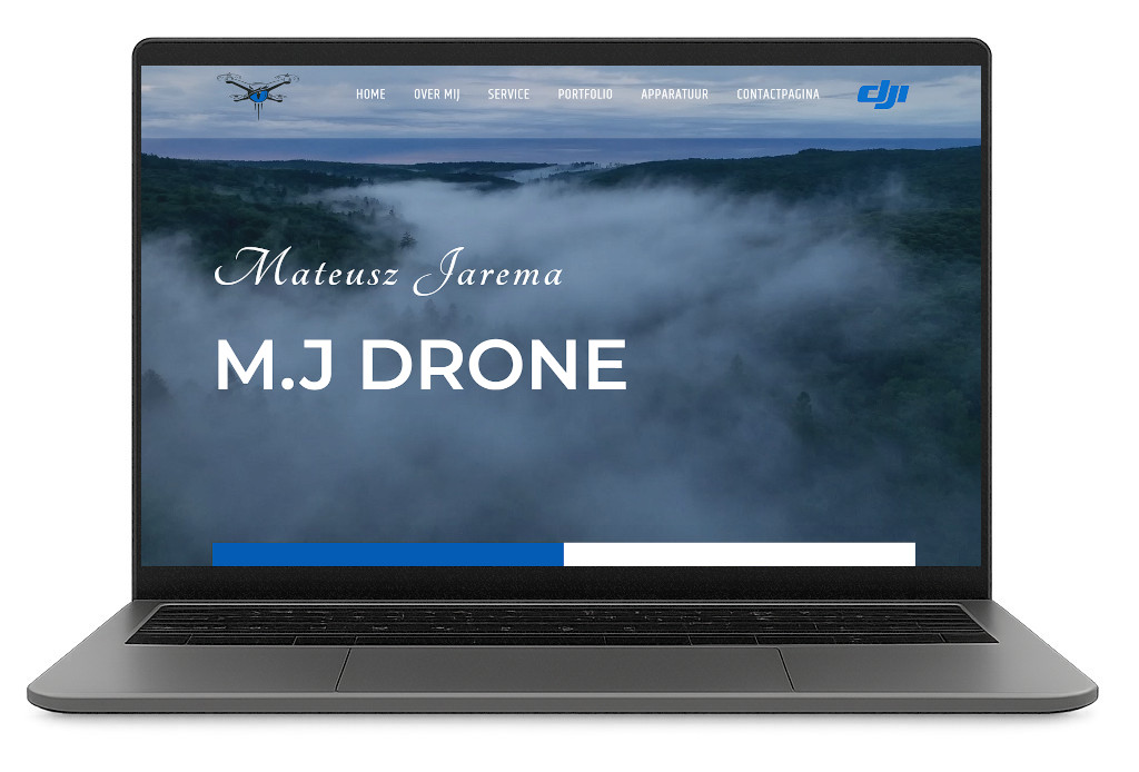 Strona internetowa MJDrone – usługi dronem, klient z Holandii