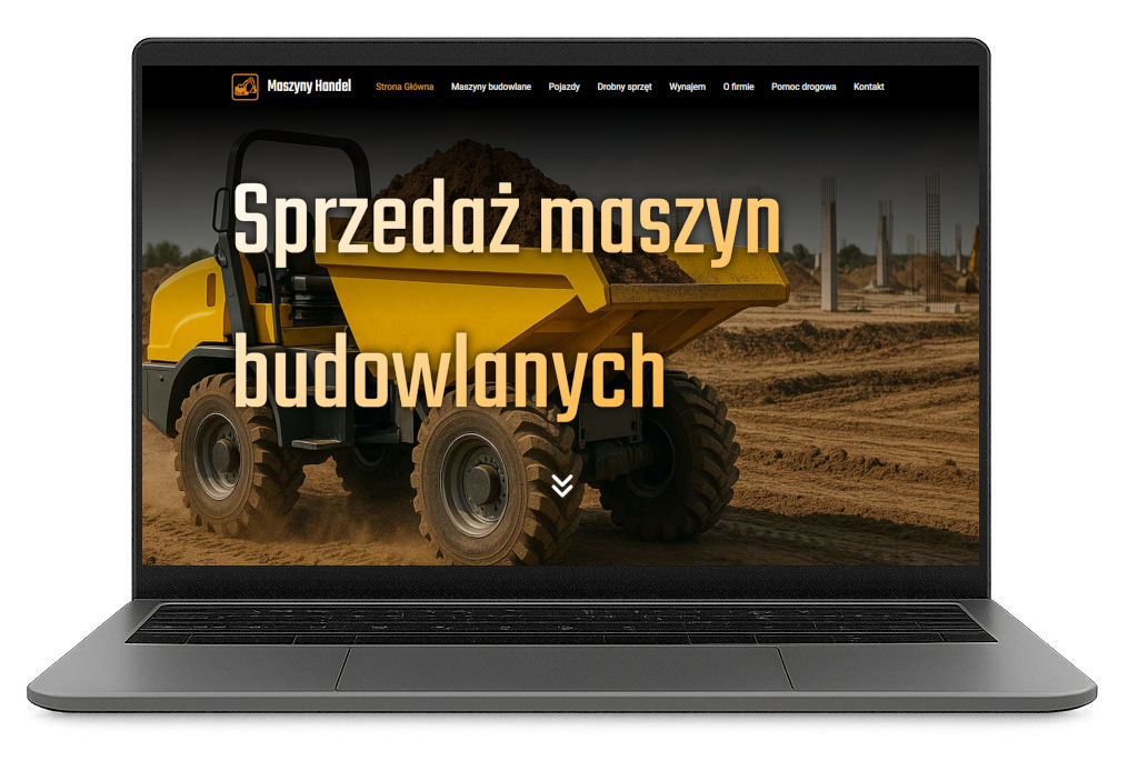 Strona internetowa utworzona dla klienta Maszyny Handel
